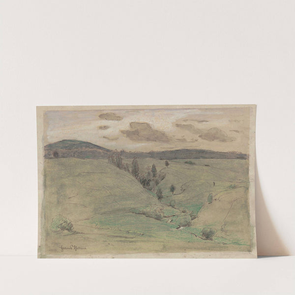 Mountain landscape with a stream flowing in a gorge (1860 - 1924) by Hans Thoma