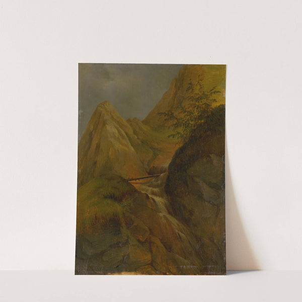 Mountain Landscape with a Waterfall (1850) by Jozef Božetech Klemens