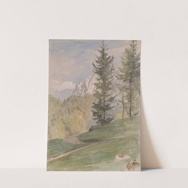 Mountain Landscape with Coniferous Trees (between 1850 and 1860) by Jan Nowopacký