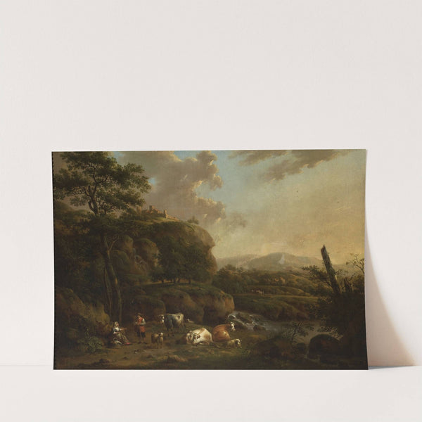 Mountain Landscape with Shepherds by Henricus Josephus Antonissen