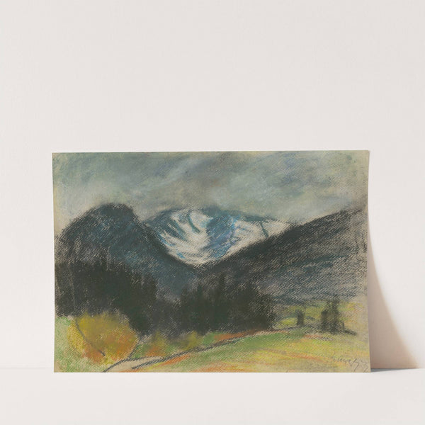 Mountain Landscape with Snowy Peaks by Zolo Palugyay