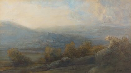 Mountain Landscape with two Figures at the Right (1905)