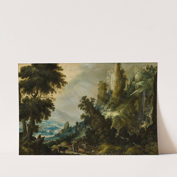 Mountain Landscape with Waterfall by Kerstiaen de Keuninck