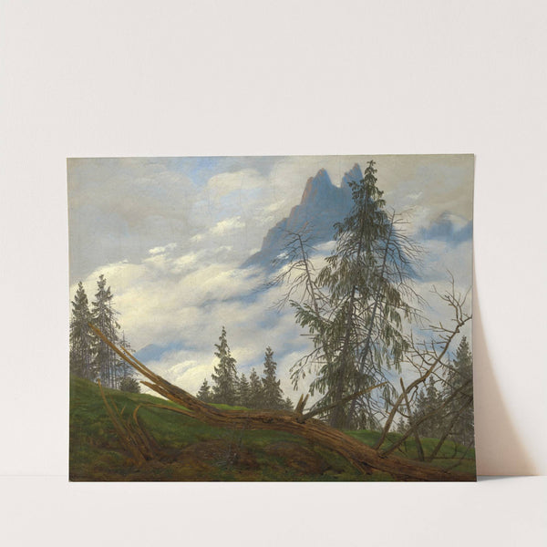 Mountain Peak with Drifting Clouds by Caspar David Friedrich