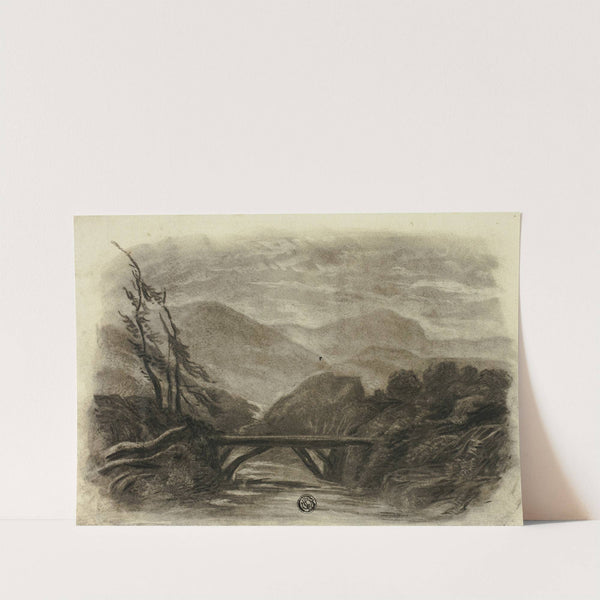 Mountain Stream with Small Bridge I by Elizabeth Murray