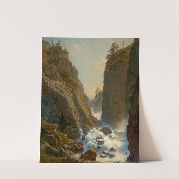 Mountain with Cascade by William Stanley Haseltine