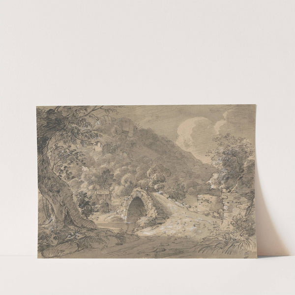 Mountainous Landscape with a Bridge and House by Isaac Weld