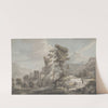 Mountainous Landscape with a Fortress by Paul Sandby