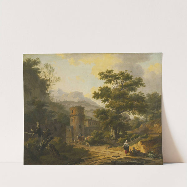 Mountainous Landscape with a Village by Frans Swagers