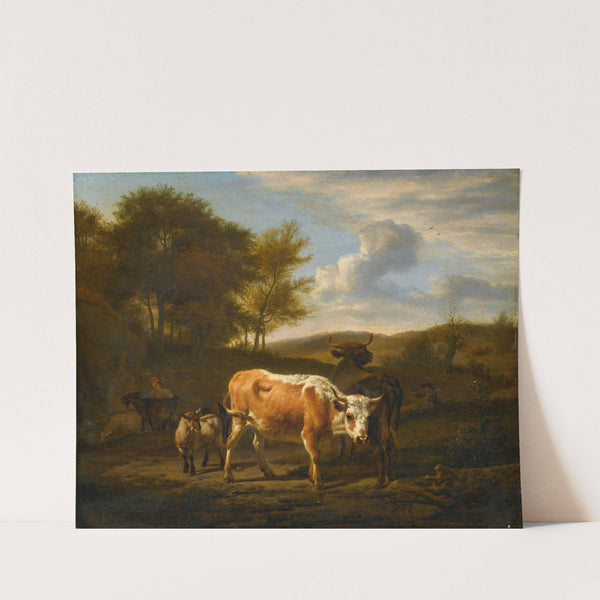 Mountainous Landscape with Cows (1663) by Adriaen van de Velde