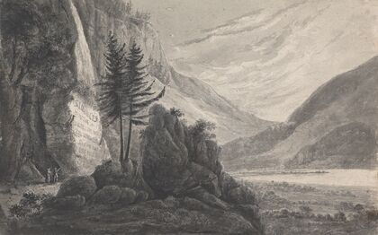 Mountainous Landscape with Inscription to Salomon Gessner (Switzerland) — size preview