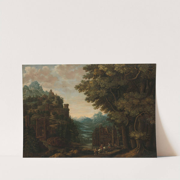 Mountainous Landscape with River Valley and Castle by Jan Meerhout