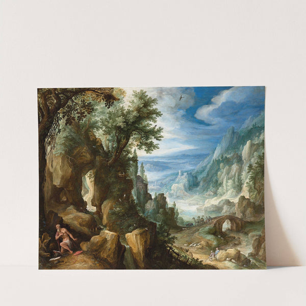 Mountainous Landscape with Saint Jerome by Paul Bril