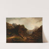 Mountainous landscape with waterfall (1847 - 1852) by Alexandre Calame