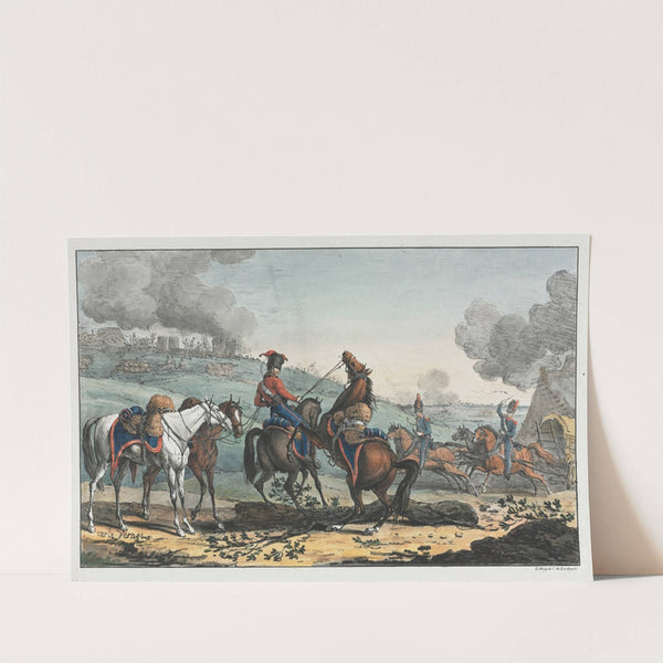 Mounted Artilleryman Leading Three Horses (c. 1800–1836) by Carle Vernet