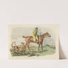 Mounted hunter with three hounds running behind (1817-1818) by Henry Thomas Alken