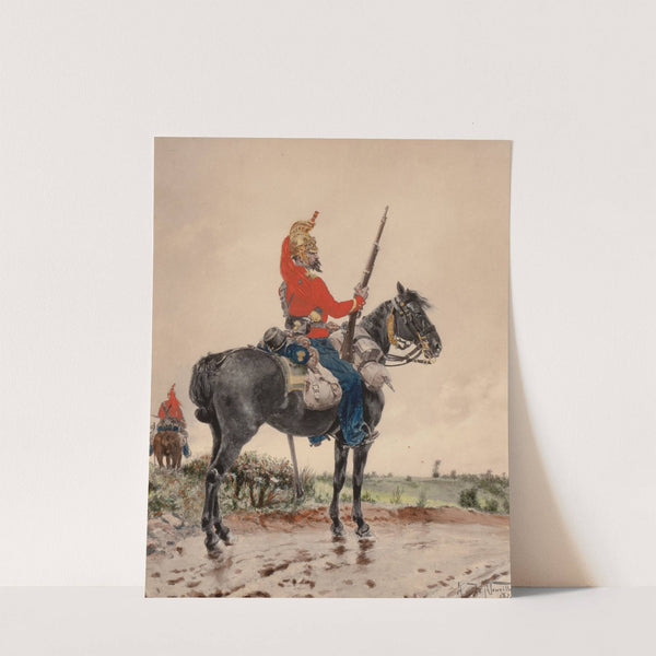 Mounted Soldier on Guard by Arthur-Alfred Brunel de Neuville