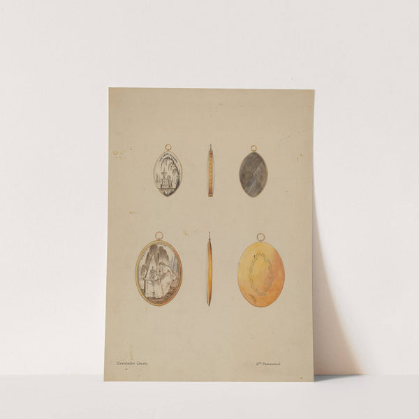 Mourning Pendants by William P. Shearwood