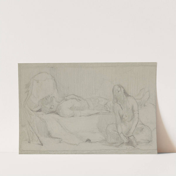 Mourning the Chief of the Tribe (preparatory sketch) (1891-1892) by Eanger Irving Couse