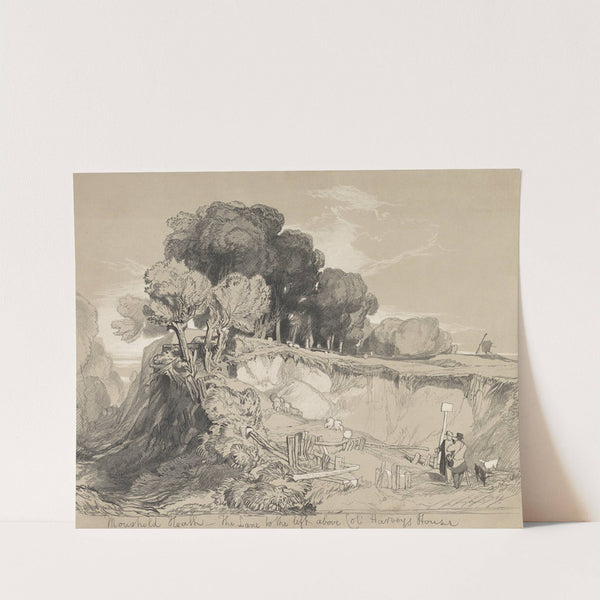 Mousehold Heath-The Lane to the Left above Col. Harveys House by Miles Edmund Cotman