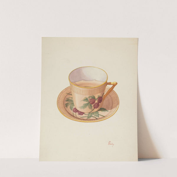 Moustache Cup and Saucer (c. 1940) by Hal Blakeley