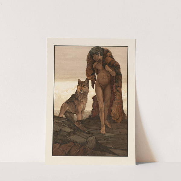 Mowgli and the Lone Wolf (1903) by Charles Maurice Detmold