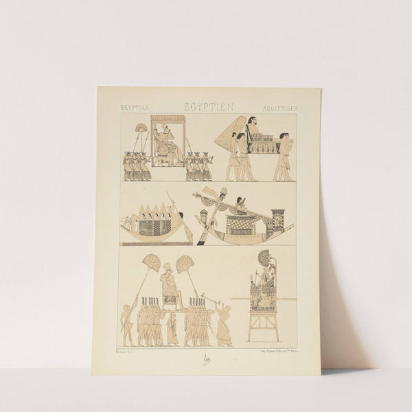 Moyens de transport;palanquins royaux, bateaux (1876-1888) by Auguste Racinet