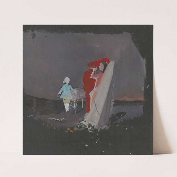 Mozartiana – maquette de décor – enfant pianiste près d’un flûtiste (1933) by Christian Bérard