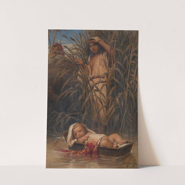 Mozes in het biezenkistje by Paul Delaroche
