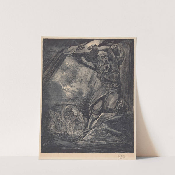 Mozes verbrijzelt de tafelen der wet by Johannes Josephus Aarts