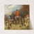 Mr and Mrs Lewis Priestman on hunters with the Braes of Derwent hunt, in a landscape by John Charlton