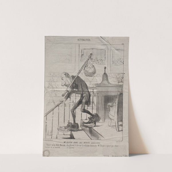 Mr. Dupin in His Little Shoes (1850) by Honoré Daumier