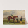 Mr. Martinson's Nancy, F. Marson Up, J. Marson And A Groom (After A Painting By Harry Hall) by Alfred Frank de Prades