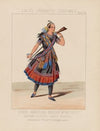 North American Indian huntress, Madame Celeste, Green bushes (1865)