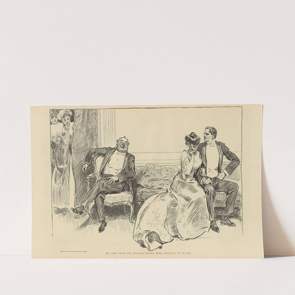 Mr. Tagg finds the younger people more difficult to please (1900-1905) by Charles Dana Gibson