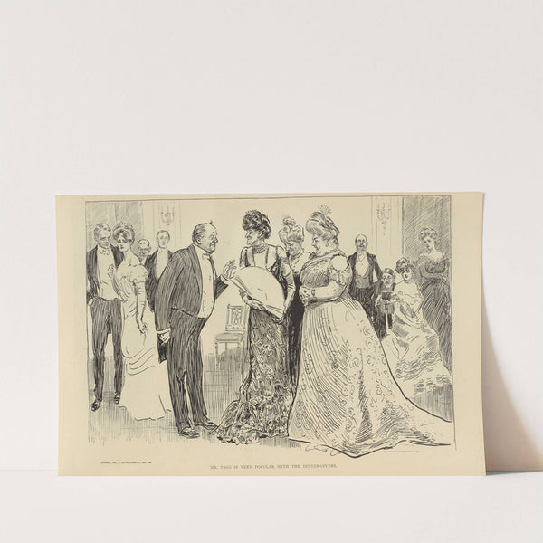 Mr. Tagg is very popular with the dinner-givers (1900-1905) by Charles Dana Gibson