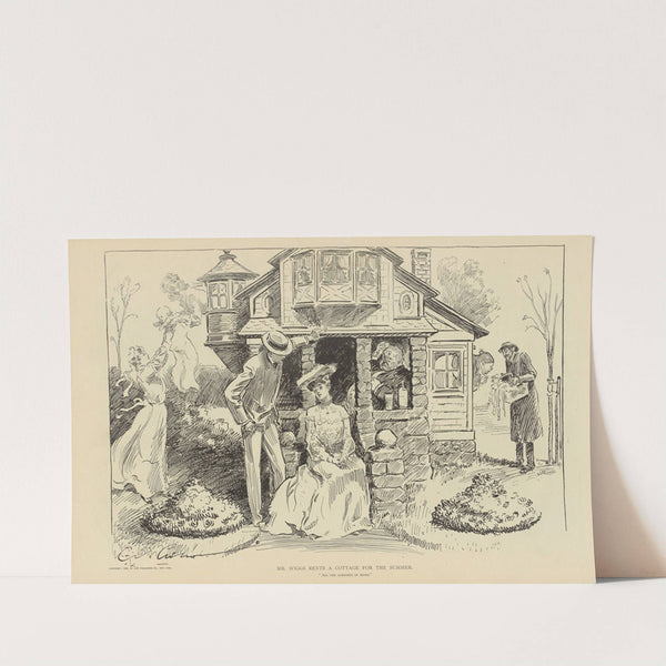 Mr. Wiggs rents a cottage for the summer (1900-1905) by Charles Dana Gibson