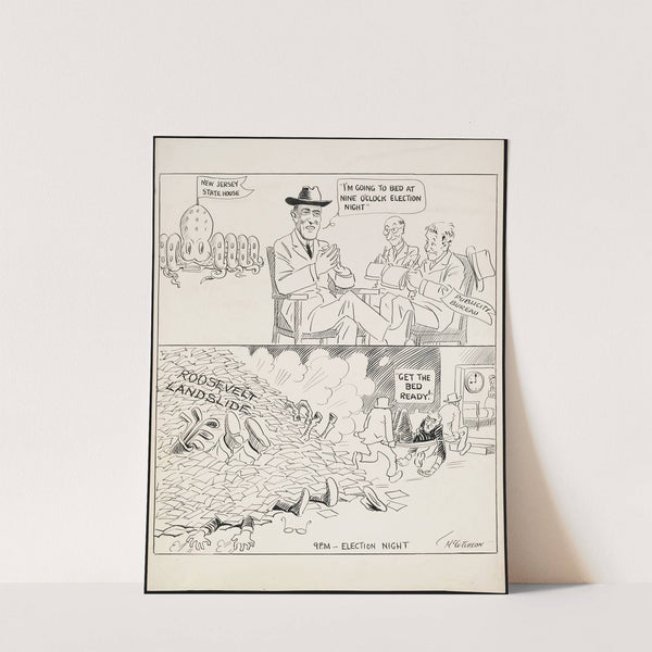 Mr. Wilson predicts that he will go to bed at 9 oclock election night (1912) by John Tinney McCutcheon