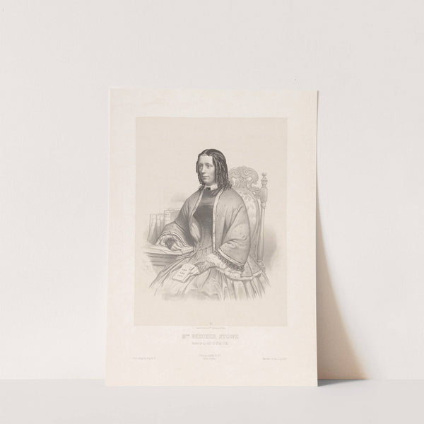 Mrs. Beecher Stowe. Auteur de ‘La case du père Tom’ (1848) by Marie-Alexandre Alophe