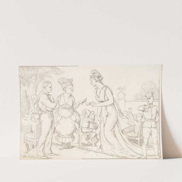 Mrs. Daniels; Yes Miss Columbia, I know all the others are allowed their punch but my Jack needs a mother’s care by Otho Cushing