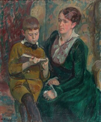 Mrs. Esther Cederhvarf with Her Son (1916)