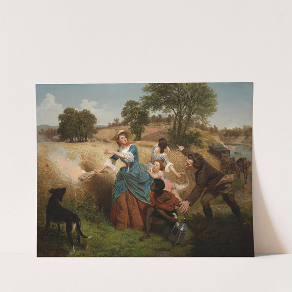 Mrs. Schuyler Burning Her Wheat Fields on the Approach of the British (1852) by Emanuel Gottlieb Leutze