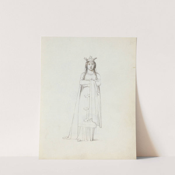 Mrs. Siddons standing, frontal view with arms folded by John Flaxman