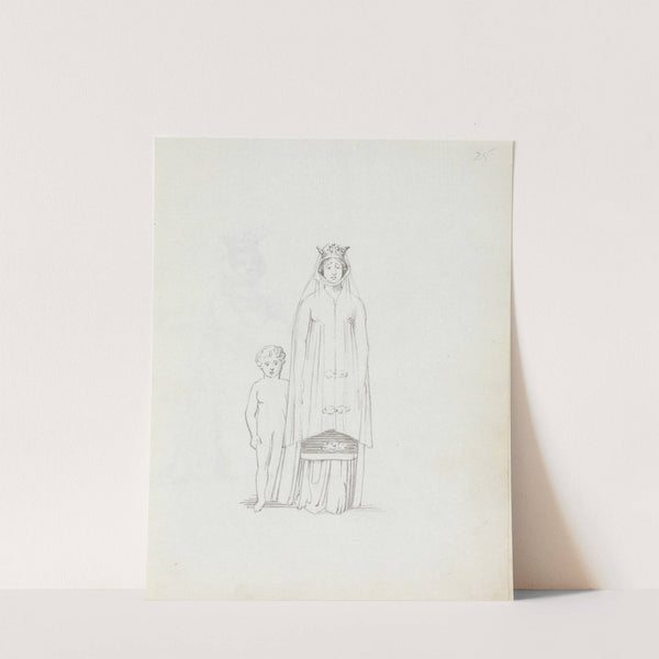 Mrs. Siddons with small boy (frontal view) by John Flaxman