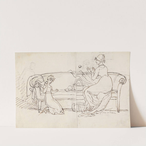 Mrs. West and Daughter Playing Catch by Benjamin West