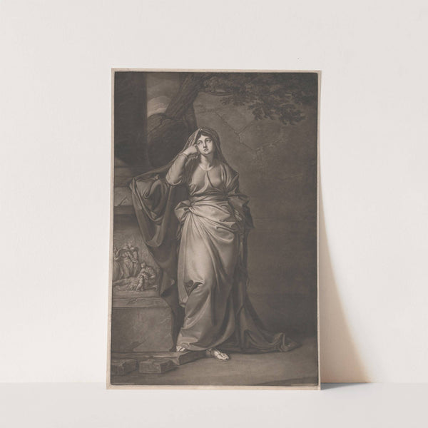 Mrs. Yates as ‘Melancholy’ in ‘Il Penseroso’ (1771) by George Romney