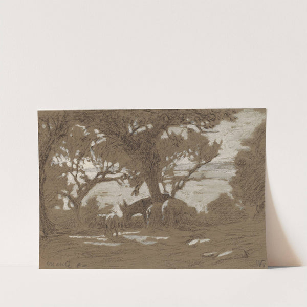 Mt. Colognola – Sheep Grazing on Lake Trasimeno (c. 1878) by Elihu Vedder