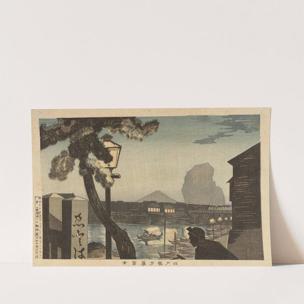 Mt. Fuji at Dusk from Edo Bridge by Kobayashi Kiyochika