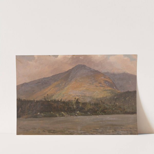 Mt. Katadhin, Showing Pomola and the Great Basin from Sandy Bottom Pond (ca. 1877) by Frederic Edwin Church