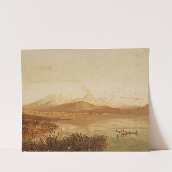 Mts Ruapehu and Tongariro from Lake Taupo by John Gully